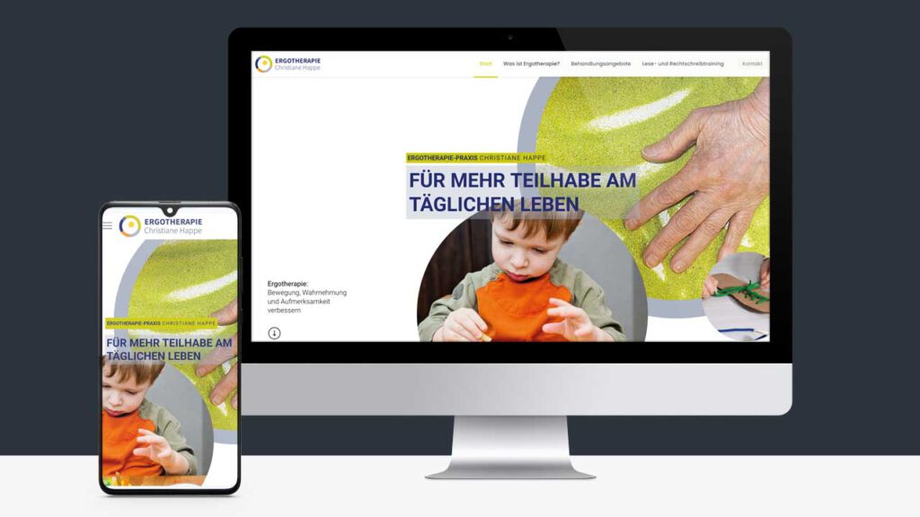 Webseite für Ergotherapie