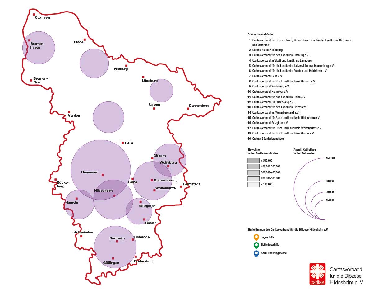 Caritas thematische Karte Katholiken