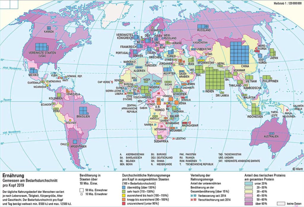 Ernst Klett Verlag Auftragskartografie für Atlaskarten